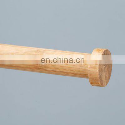 Free Standing Black Metal Toilet Clean Brush Holders Set With Bamboo Paper Holder photo-3