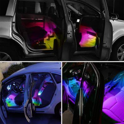 Atmosphere Car Night Light Kit Acrylic Symphony Neon Ambient System Auto RGB led Foot Light Strip