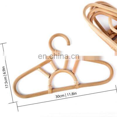 Hot Sale Set of 6 Rattan Clothes Hanger for Kid Nursery Hangers for Kid Clothes Cheap Wholesale Made in Vietnam
