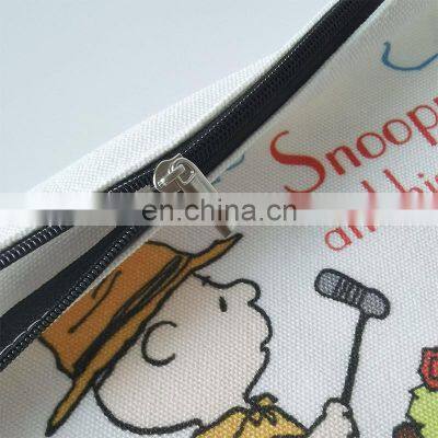 High Quality Recycle Custom Logo Blank White Waterproof Cosmetic Bag Lady Handbag Bag Pencil Pouch Wallet Coin Purse With Zipper photo-2