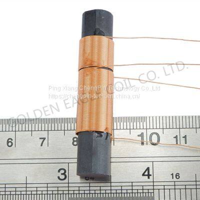 Custom Ferrmagnetic Coil With Two Winding Coil R Rod Magnetic Ferrite Coil Factory photo-2