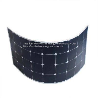 100W 120W 130W 19.8V Mono Solar Panel Flexible SunPower Cells Lightweight on Rooftop photo-3