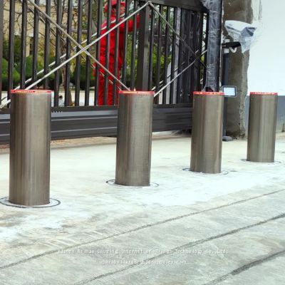 Outdoor Private Area Residential Traffic Home Use Stainless Steel Wireless Driveway Barrier Security Defensive Automatic Electric Mechanical Bollard