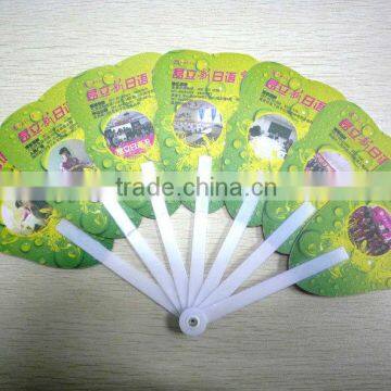 round folding fan, custom printed folding fan small plastic fan