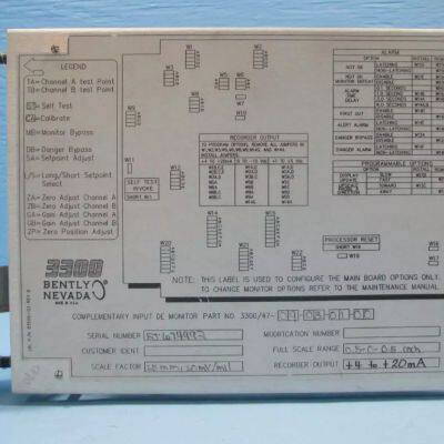 Bently Nevada 3300/47 Differential Expansion Monitor