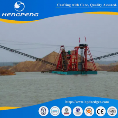 China Efficient Chain Bucket Dredger/ Chain Bucket Vessel Sand Dredger for River Sand/Gold Mining Iron Mining photo-3