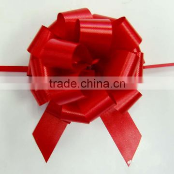 3" dia pull ribbon bow,16 loops pull string bow for flower decorative