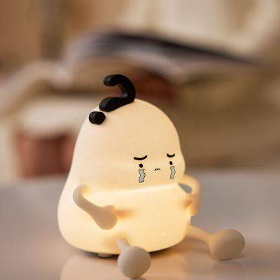 EGOGO Custom Cute Chubby Silicone Lamp Timing Switch Mobile Phone Holder Kids Led Lamp Bedroom Sleep Night Light photo-4