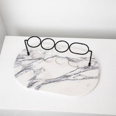 Customized Absorbent Stone Mat Diatomite Bathroom Toothbrush Holder With Rack photo-4