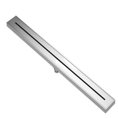 Modern 304 Stainless Steel Linear Shower Floor Drain Rectangle Anti-Odor Hair Blocking for Hotels Outdoors-Factory Price