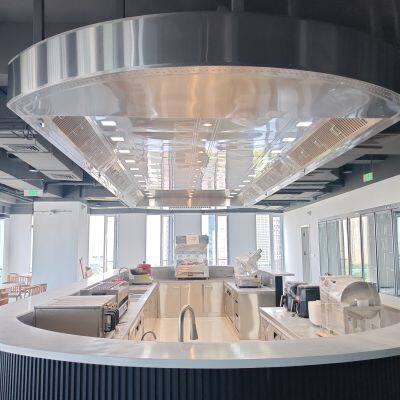 AIRWORK KWF Commercial Kitchen Exhaust Hood With Automatic Water Washing Tech & AIRJET Energy-Saving System