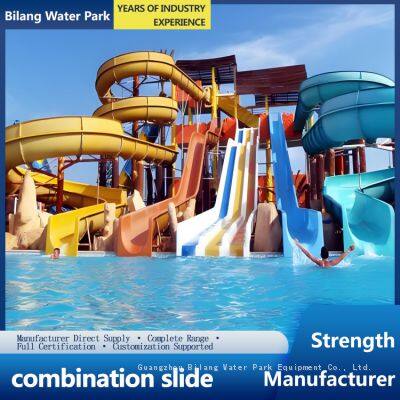 Water Park Equipment Customized Fiberglass Water Slide Hot Spring Water Children's Fun Garden Equipment