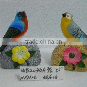 Polyresin Solar powered Bird Figurine Lawn Light & Garden Decoration