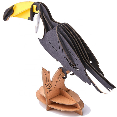 Wholesale Supplier 3D Toucan Cardboard Puzzle Model - DIY Bird Project Kit Arts and Crafts Set for Gift Stationery Toys Shop