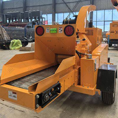 Portable Tree Log Wood Branch Chipper Shredder Wood Log Stem Chipper Machine