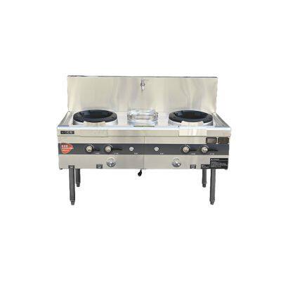 Luxury Fast-Cook Natural Gas Double Burner Stove With Single Warming Station