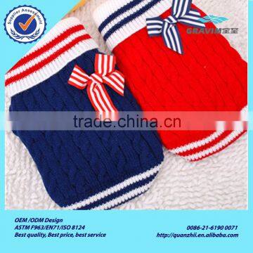 Wholesale first class fido dog clothes of knitting navy style for small dog