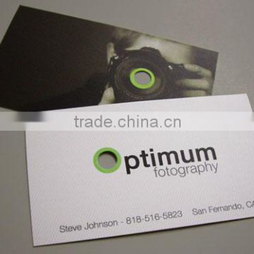 Die cut coated paper business card