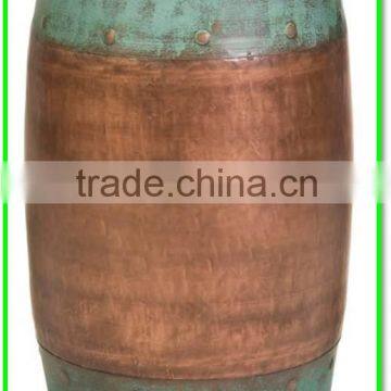 copper antique drum style metal stool /aluminium side table / antique look side -corner table manufacture