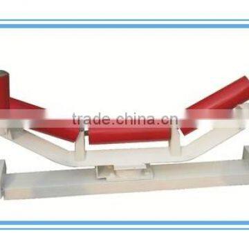 108mm Mining metal conveyor troughing carrying idler with 3 equal idlers