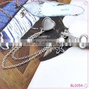 korean fashion key and heart charms tassel brooch men fashion brooch