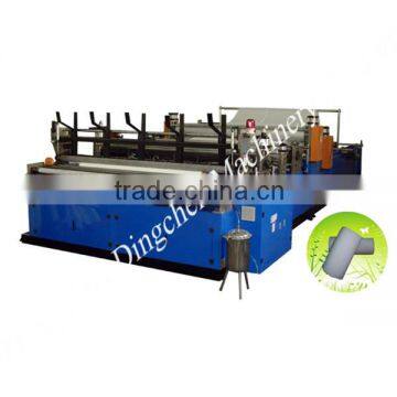 Toilet Tissue Paper Rewinding Machine with Perforating and Embossing, and Paper Cutter Price (1575mm)