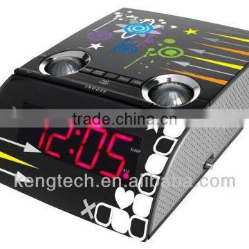 Music Printing LED Digital Turning Alarm Clock Radio photo-2