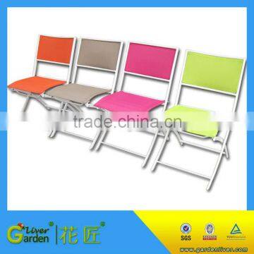 colorful folding beach outdoor metal folding sling chair