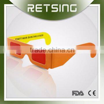 Paper Decoder Glasses With Red Lens for Promotion