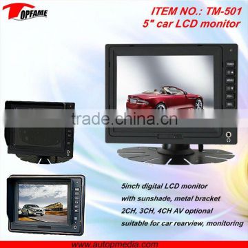 TM-501 5inch car Stand alone TFT LCD monitor/car rearview reversing monitor