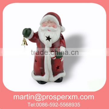 Santa ceramic tealight holder for christmas