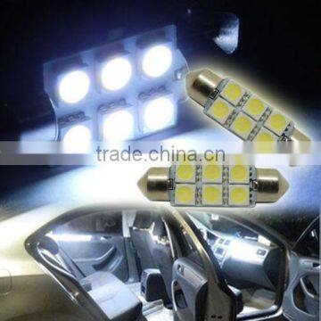 HOT 2pc 41mm White 6-SMD1.72" Festoon LED Bulbs Interior Map Dome Lights OYXL