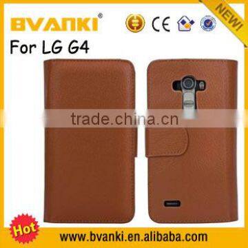2015 Newest Hot Selling Wallet Cell Phone Case Pouch Leather Wallet Case For LG G4 Phone Case Custom photo-2