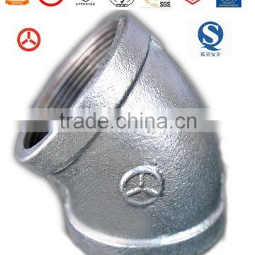 gi pipe fittings 45 degree banded pipe fitting elbow