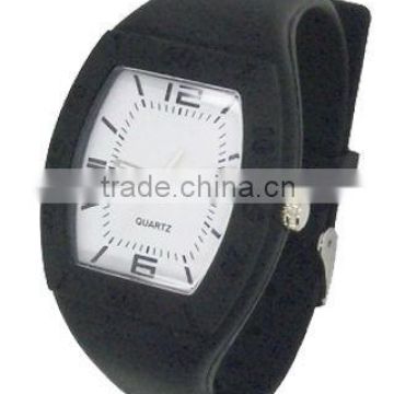 Barrel-shaped silicone watch for Gents