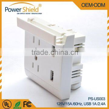 Double American Electric Wall Socket USB Outlet for South American and North America With Fcc Approval photo-4
