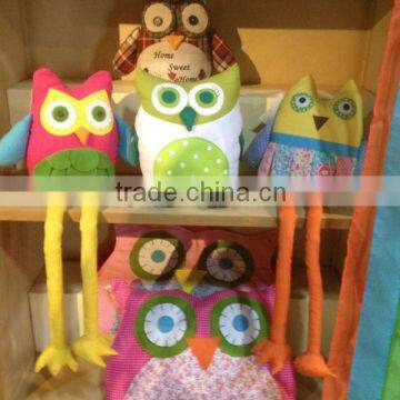 hot sale 2014 fabrick owle style cute door stopper door stoper door stop