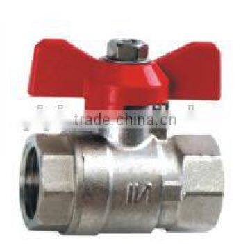 Double Female Brass Ball Valve (butterfly handle)