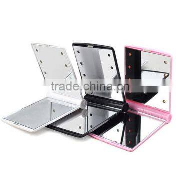 Make up Mirror With 8 Led Lady Women Girl Pocket Mirror Home Office Use photo-6