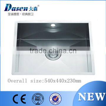 undermount stainless steel kicthen sink/ single bowl 18 gauge