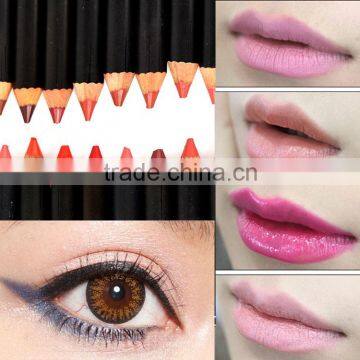 2016 Hot Sale Multicolor Waterproof Functional Lip Liner Pencil Eyebrow Eye Lip Makeup Colorful Cosmetic Lipliner Pen photo-5