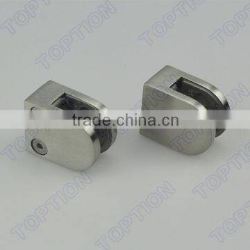 Flat Back w Cover Small D Stainless Steel Glass Clamp