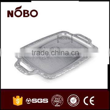 Decorative Stainless Steel Non-slip Serving Tray photo-4