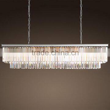 Square Cristal Iron Pendant Lighting Chrome Chandelier Crystal Chandeliers Hanging Ceiling Light Fixtures CZ2530C/12