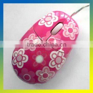 cute usb wired mouse with water transfer