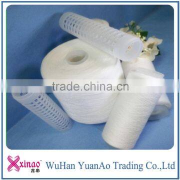 polyester 60/3 dye tube yarn raw white ring spun yarn