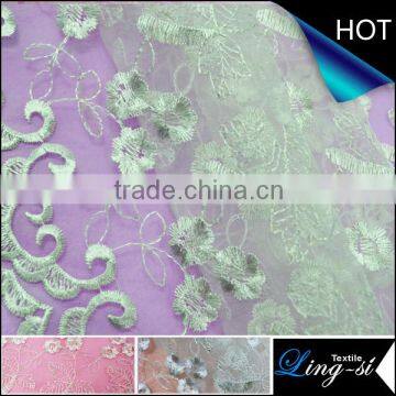 Embroidered Organdy Fabric for Garment