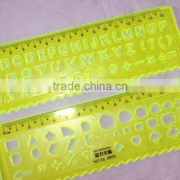 2015 Hot Factory Direct Sale OEM High Quality 2 Pieces PVC Letter Stencil Ruler School Stationery photo-4