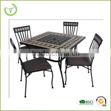 Mosaic bistro table chair set-5pc High quality mosaic patio set