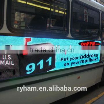 Vehicle used full color bus Led display screen, outdoor advertising display